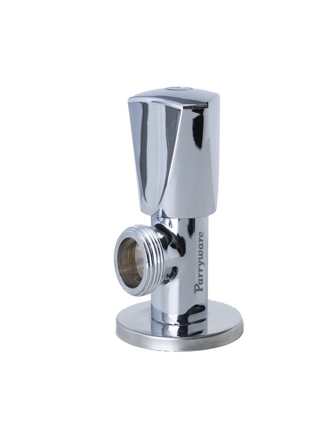 PARRYWARE TRIGON Series wall mounted WC AREA ANGLE COCK/VALVE (Chrome) | Center Lever, Brass Body, With Wall Flange | Angle Valve for Bathroom, Toilet, Home | T9828A1 - Image 2